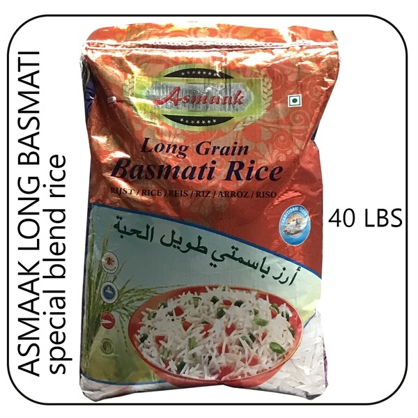 AsmaaK 40 lbs basmati blend