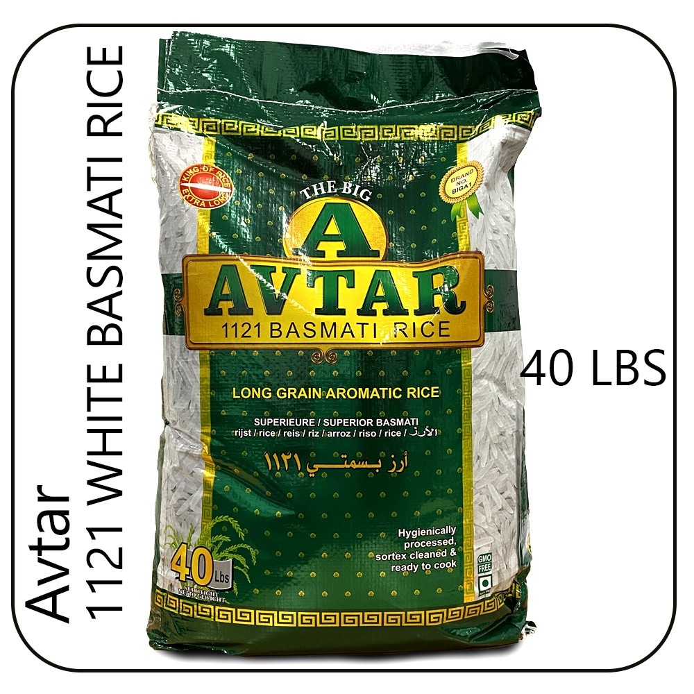 avtar long grain basmati rijst 40 lbs