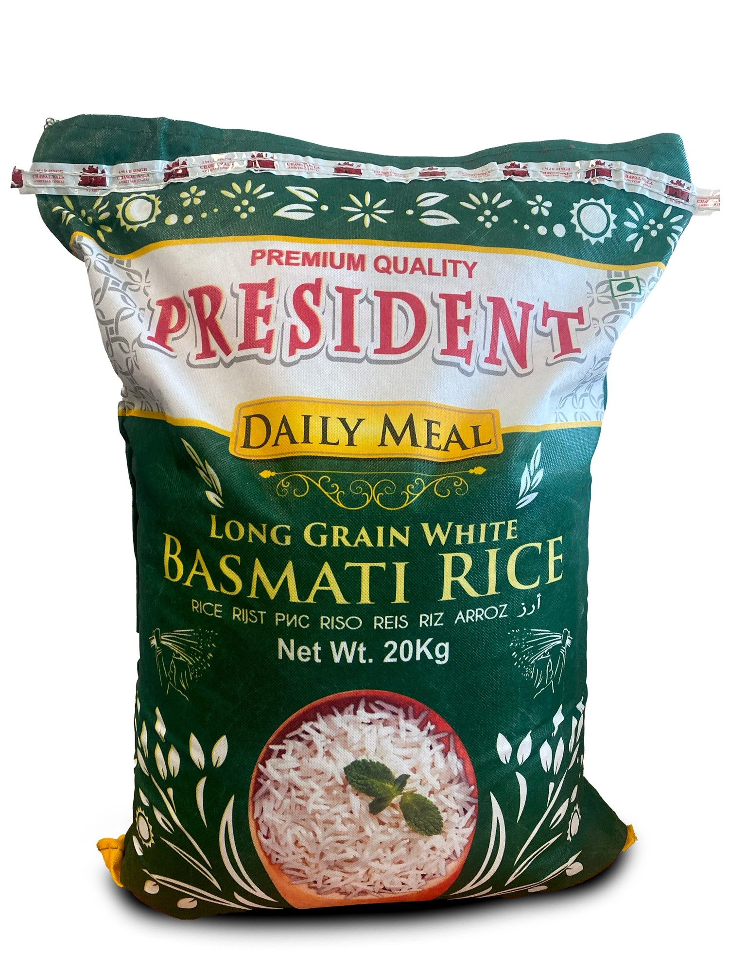 President daily white basmati 20 kg