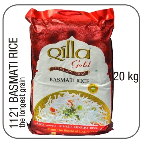 Qilla gold 1121 indian long grain basmati 20 kg